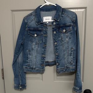 Denim Jacket with Button Details